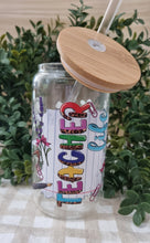 Load image into Gallery viewer, Drinking Glass with Straw- Teacher (2 designs)