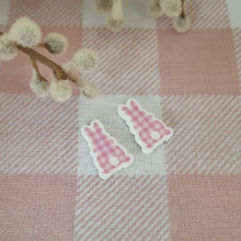 Load image into Gallery viewer, Easter Collection- Gingham Bunny Stud

