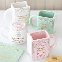 Load image into Gallery viewer, Book Shaped Mug- I Love Books (Pink)
